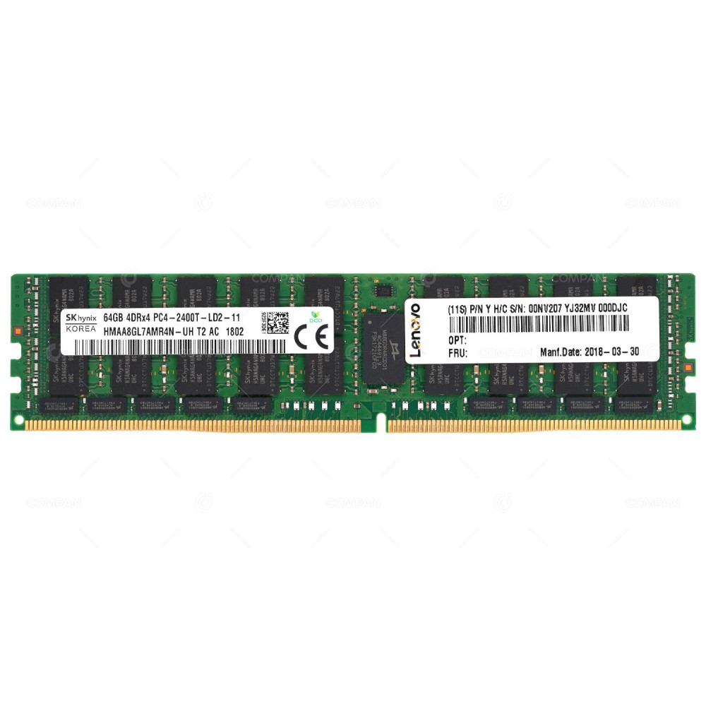 00NV207  LENOVO MEMORY 64GB 4DRX4 PC4 21300 DDR4 2666